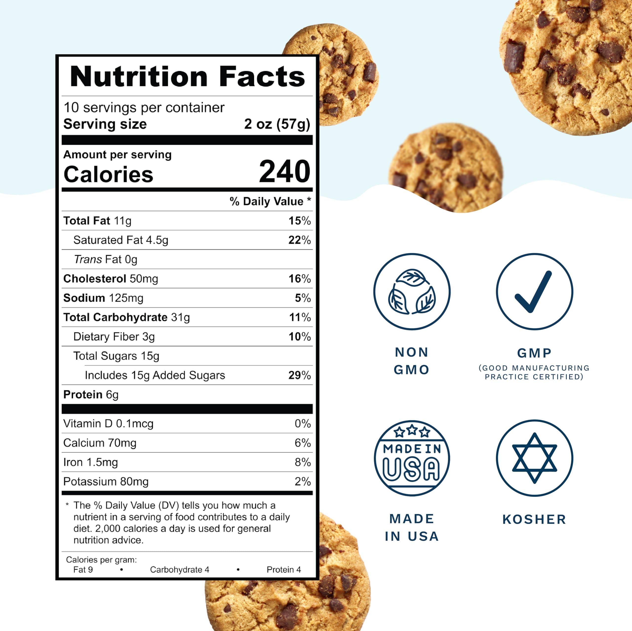 Mommy Knows Best Lactation Cookies Breastfeeding Supplement - Chocolate Chip - Support Mothers Breast Milk Supply Increase - with Brewers Yeast Powder, Oat Flour, and Flax for Lactation - Fenugreek Free - 1.25 LBS