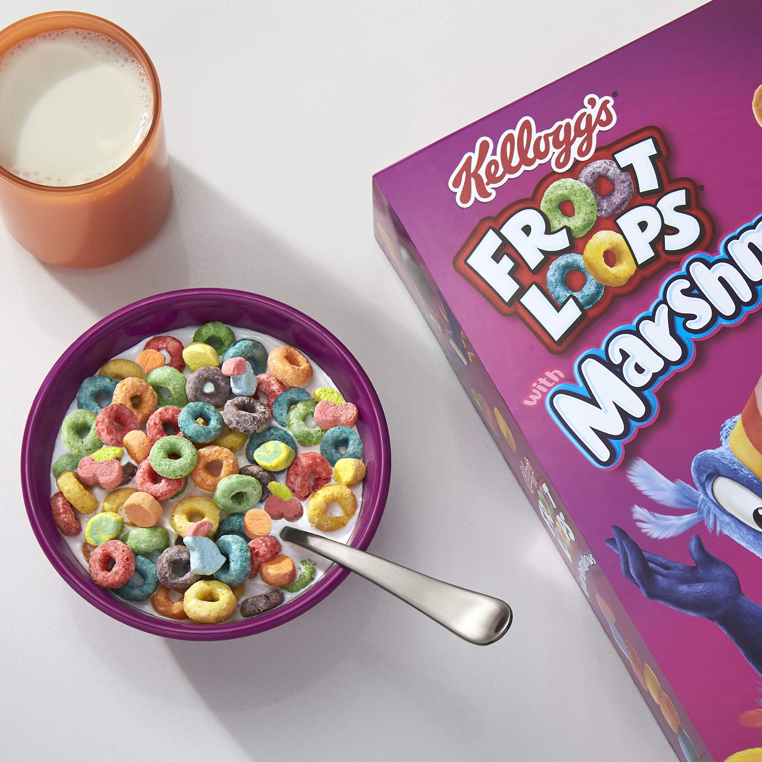 Froot Loops Kellogg’s Froot Loops Breakfast Cereal with Fruity Shaped Marshmallows, Low Fat, 12.6 oz Box
