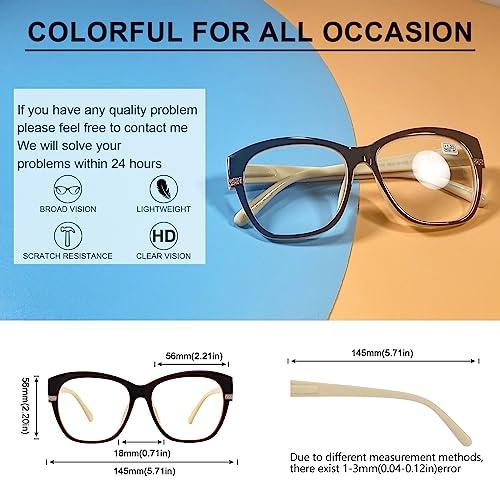 OCCI CHIARI OCCI CHIARI Big Reading Glasses Women 3.0x Fashion Readers(1.0 1.25 1.5 1.75 2.0 2.25 2.5 2.75 3.0 3.5 4.0 5.0 6.0)