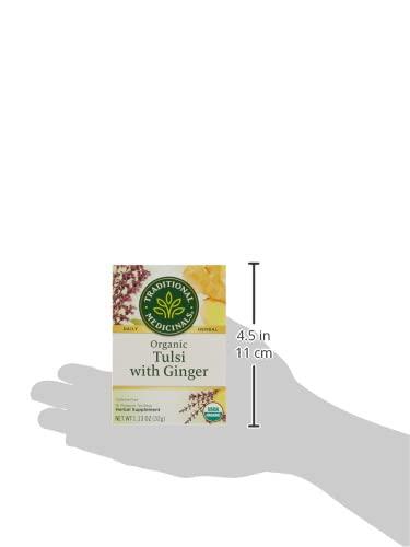 Traditional Medicinals Traditional Medicinals Organic Tulsi & Ginger Herbal Tea, (Pack of 2) - 16 Tea Bags