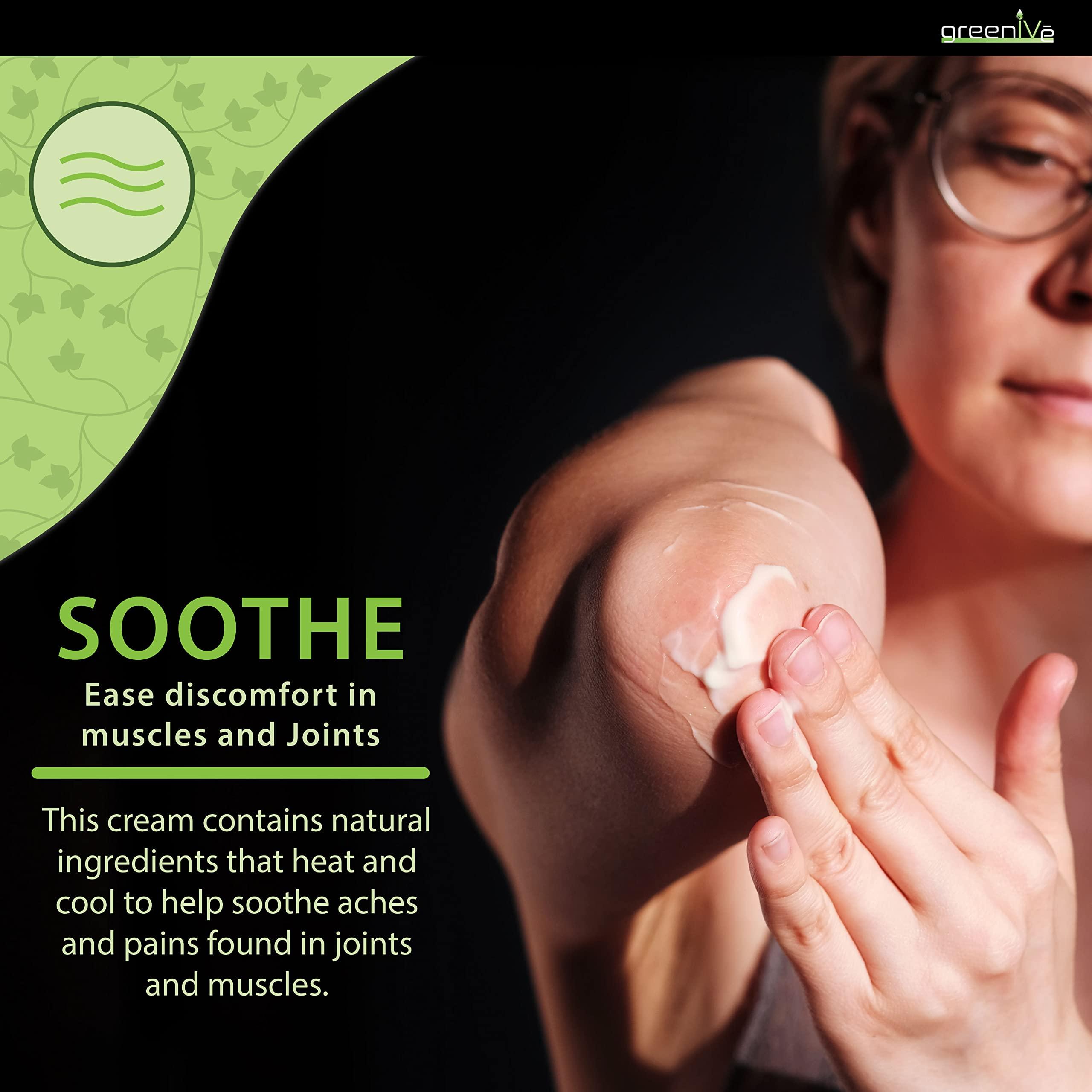 Greenive GreenIVe Hot Cream Massage Lotion for Joints Muscles and Skin Tighting Wraps Hot & Cold Sensation Bulk Jar (16oz Jar)