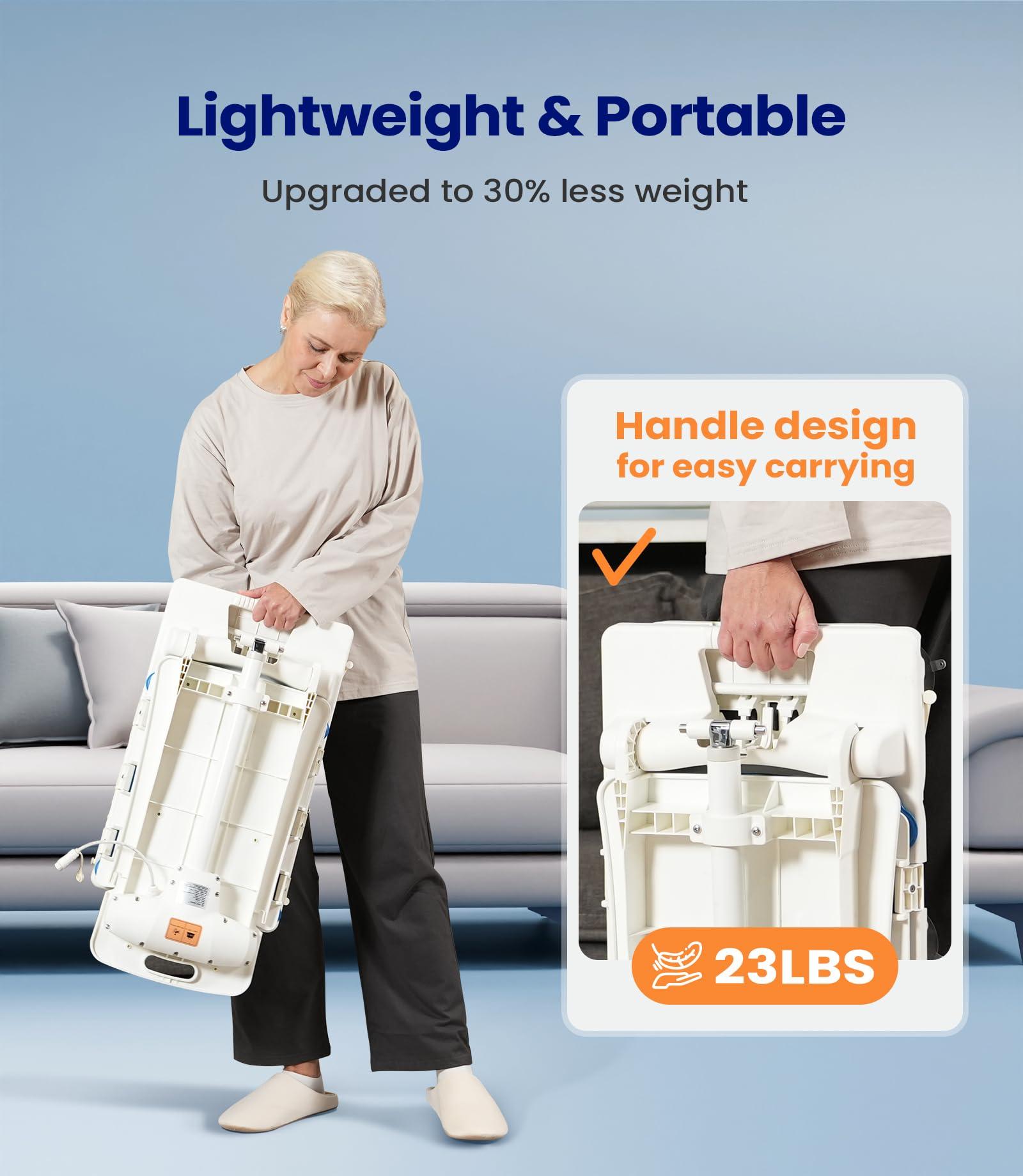 VOCIC VOCIC Lightweight Electric Chair Lift, Lift Elderly from Floor, Remote Control Floor Lift, Fall Assist Devices, Item Weight 23 LBS, Support Up to 300 LBS, Waterproof Suction Cups, AX07