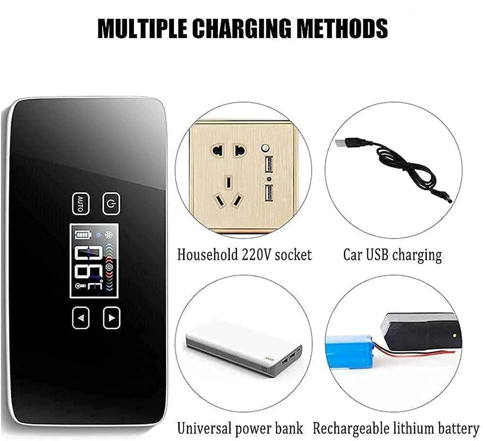WIKINK WIKINK Portable Insulin Cooler Refrigerated Box, Medicine Fridge and Insulin Cooler, Constant Temperature Reefer Rechargeable LCD Display 2-8, for Home Car Travel Camping Picnic