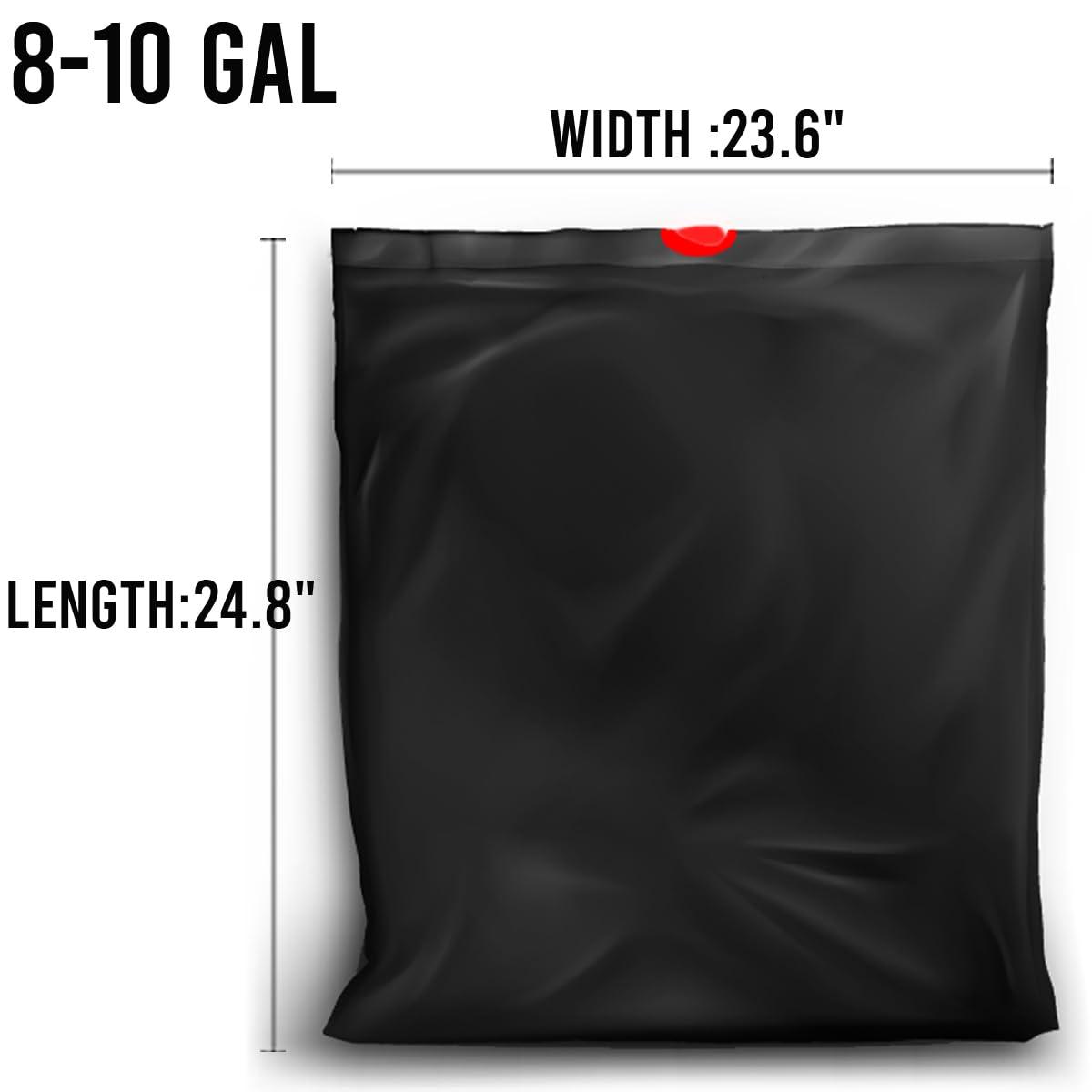 BEIDOU-PAC BEIDOU-PAC 8-10 Gallon Trash Bags Drawstring, 60 Count Bulk, Black & Unscented Multi-purpose Garbage Bags for Business Home Bathroom Kitchen Commercial and Industrial