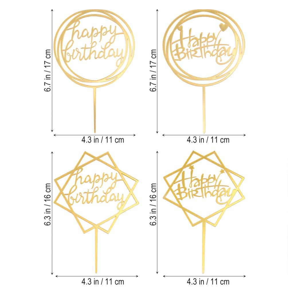 NUOBESTY NUOBESTY 6 Pcs Cake Toppers Cake Picks Dessert Table Decorative Supplies Fruit Picks Acrylic Topper for Cakes