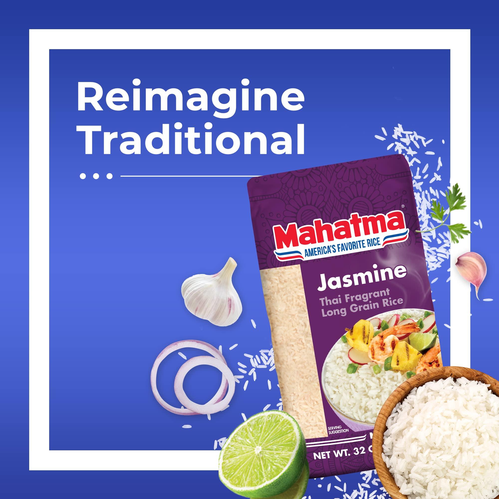 Mahatma Mahatma Jasmine Rice, 32-Ounce Bag of Rice, Thai, Indian, or Cambodian Fragrant Flavored Rice, Stovetop or Microwave Rice