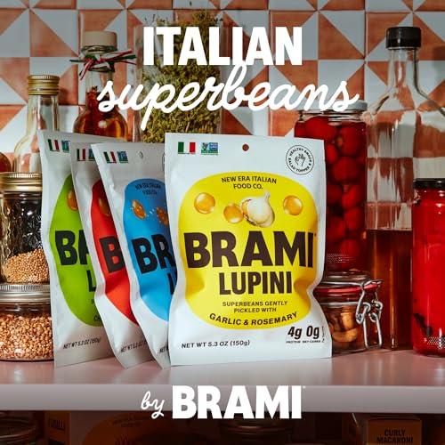 BRAMI BRAMI Lupini Beans Snack, Chili & Lime, 7g Plant Based Protein, 0g Net Carbs, Vegan, Vegetarian, Keto, Mediterranean Diet, Non Perishable, 5.3 oz