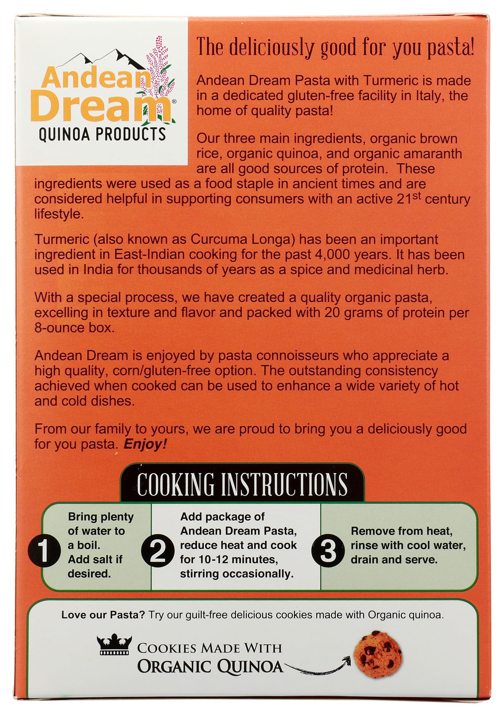 Andean Dream ANDEAN DREAM Organic Turmeric Quinoa Penne Pasta, 8 OZ
