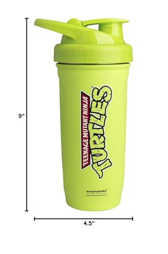 Smartshake Smartshake TMNT Reforce Stainless Steel Protein Shaker Bottle 900 ml | 30 oz - Leakproof Screw-on Lid - BPA Free Unisex - Non Insulated - Light Green