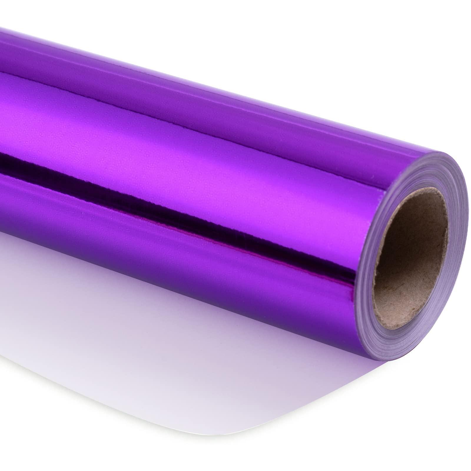 RUSPEPA RUSPEPA Purple Metallic Wrapping Paper - Solid Color Paper Perfect for Halloween, Birthday, Christmas, Baby Shower - 17.5 Inches X 32.8 Feet