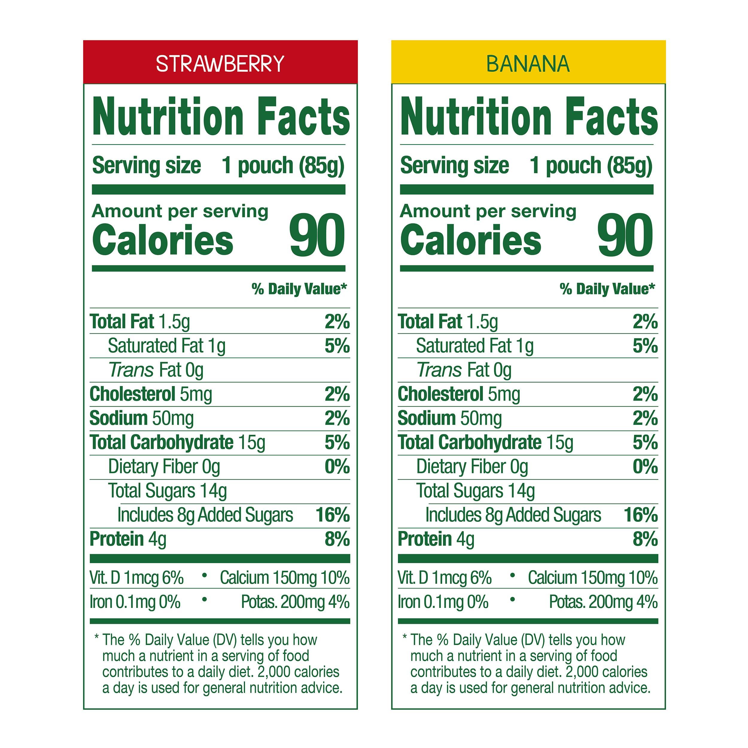 GoGo SqueeZ GoGo squeeZ yogurtZ Variety Pack, Strawberry & Banana, 3 oz (Pack of 20), Kids Snacks Made from Real Yogurt and Fruit, No Fridge Needed, Gluten Free, Nut Free, Recloseable Cap, BPA Free Pouches
