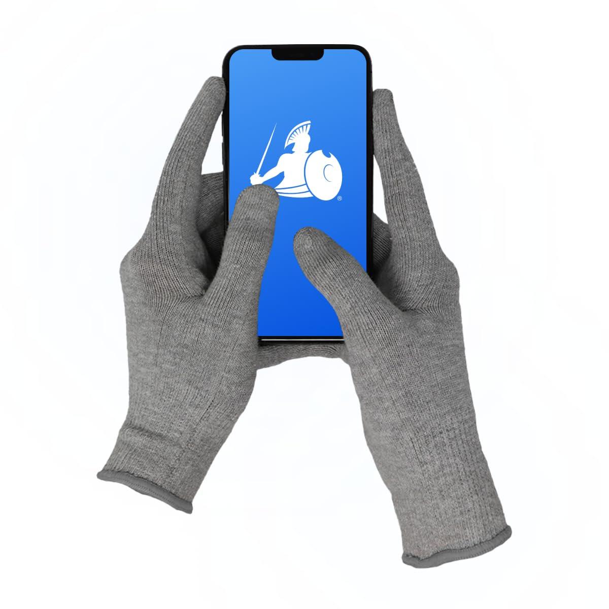 DefenderShield DefenderShield EMF Radiation Protection Computer Gloves - Use with Touch Screens, Keyboards, Tablets, Laptops and Cell Phones (One Large Pair)