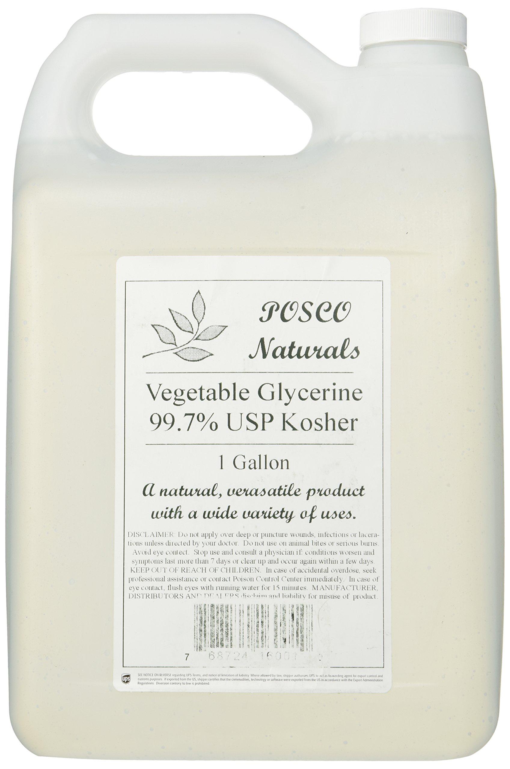 POSCO Naturals Vegetable Glycerine 99.7% USP Kosher - 1 Gallon Glycerin