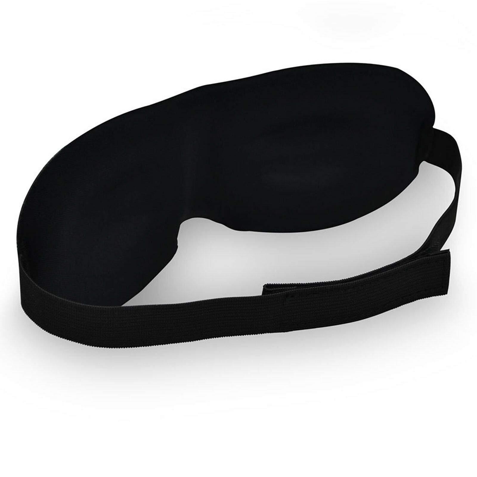 WedDecor 3D Contoured Luxury Blindfold Sleep Mask, Eye Mask for Sleeping, Light Blocking Eye Blinder with Adjustable Strap for Men & Women, Soft & Comfortable Sleep Mask for Travel Shift Work, Black