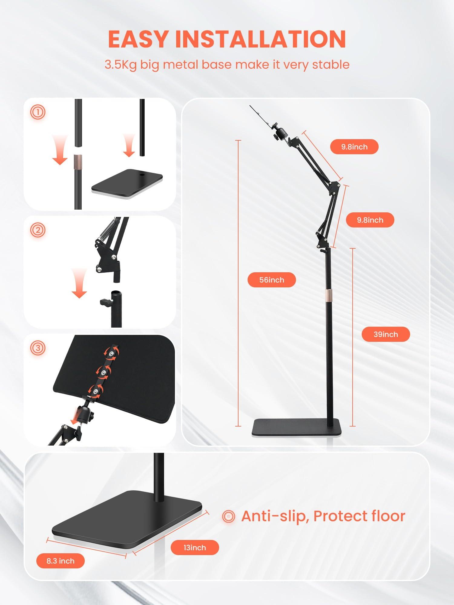 INTEO Red Light Therapy for Body, Infrared Light Therapy Lamp with Stand Portable 660nm 850nm Red Light Therapy for Face Back Home Heating Red Light Therapy Wrap Belt Gift for Women Men