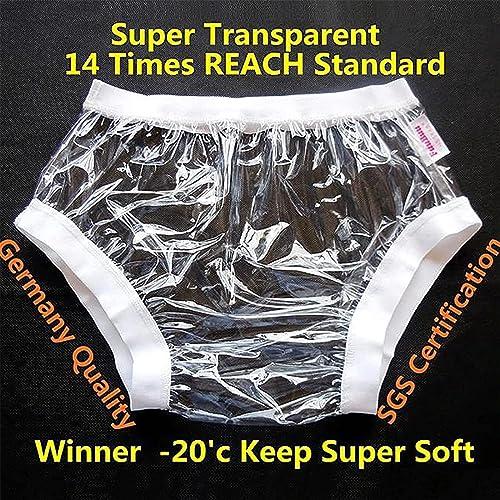 TAPIVA Plastic Pants for Adults with Incontinence,Elastic Band Plastic Waterproof Pants, Plastic PVC Diapers, Reusable Senior Diapers, Soft Surface, Suitable for Adult Men and Women