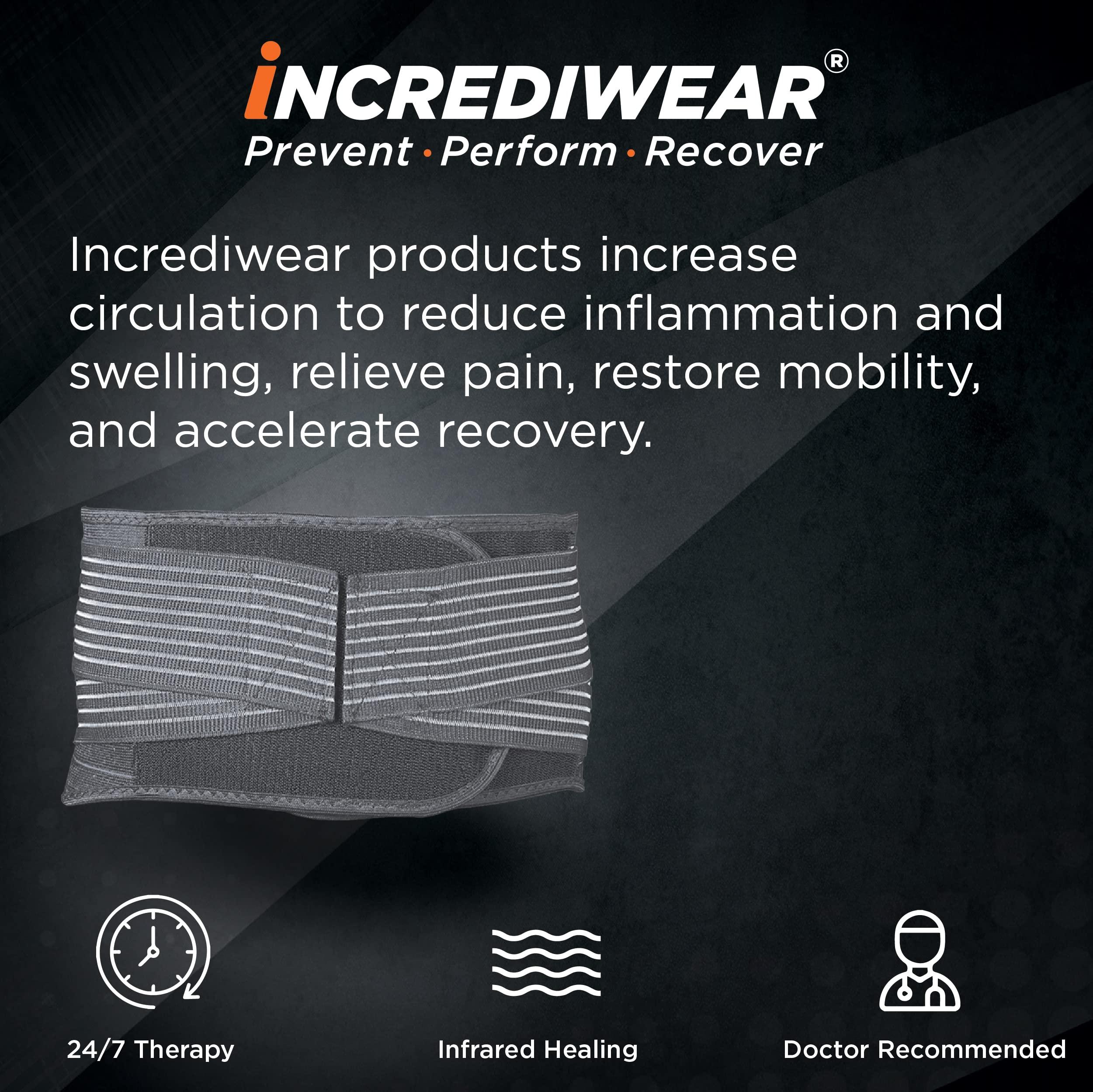 Incrediwear Incrediwear Back Brace - Back Support Brace for Back Pain Relief from Muscle Pain, Sciatica or a Herniated Disc, Everyday Lower Back Lumbar Support (Medium)