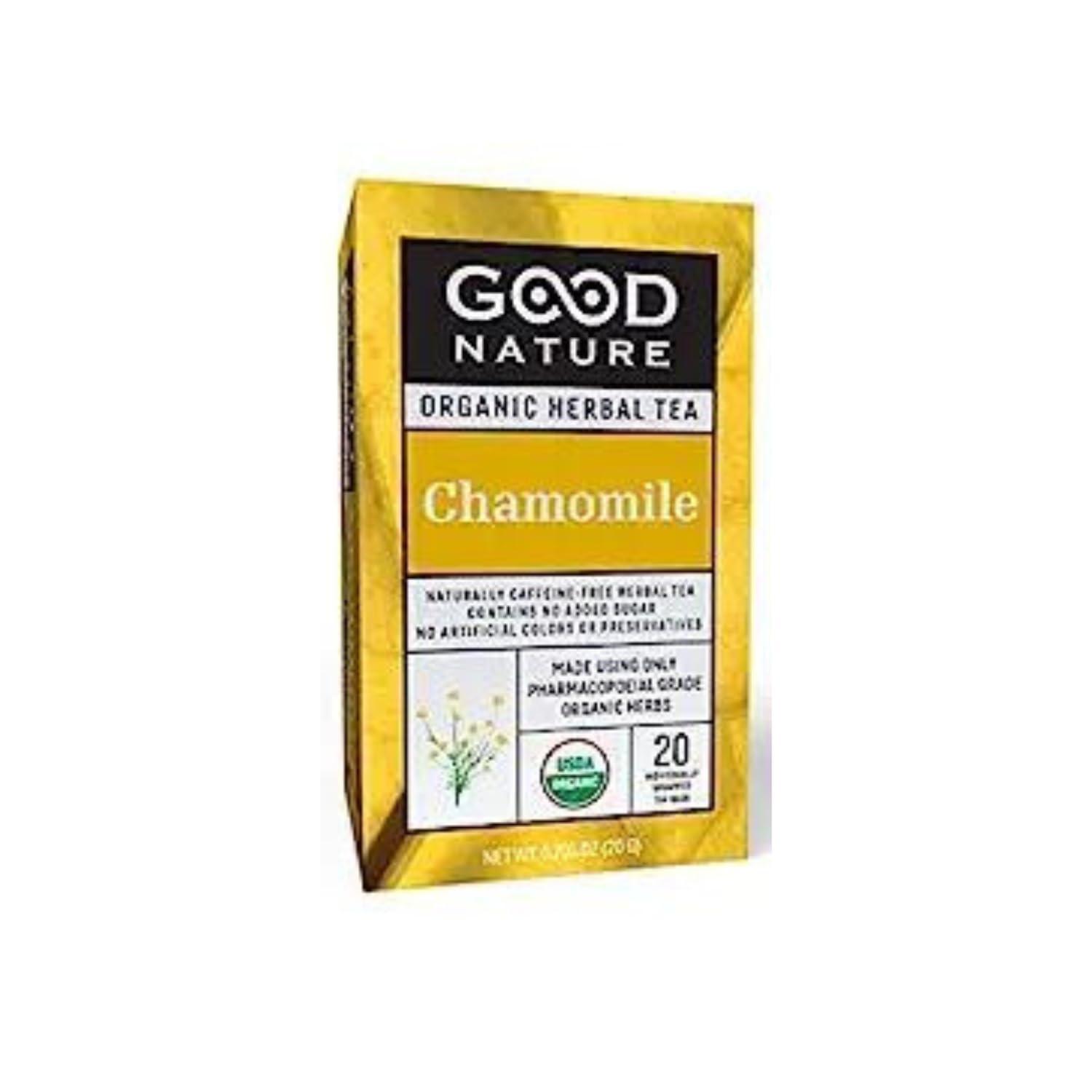 Imperial Falcon Group 3 Pack of Good Nature Organic Herbal Tea; 20 Individually Wrapped Tea Bags (Chamomile)