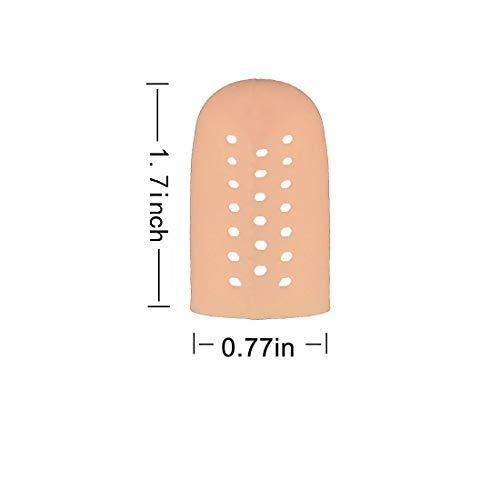 Conpru 16 Pieces Gel Toe Caps for Big Toe, Breathable Silicone Toe Protector, Toe Covers Sleeves with Holes, Protect Toe from Rubbing, Ingrown Toenails, Corns, Blisters and Other Painful Toe Problems