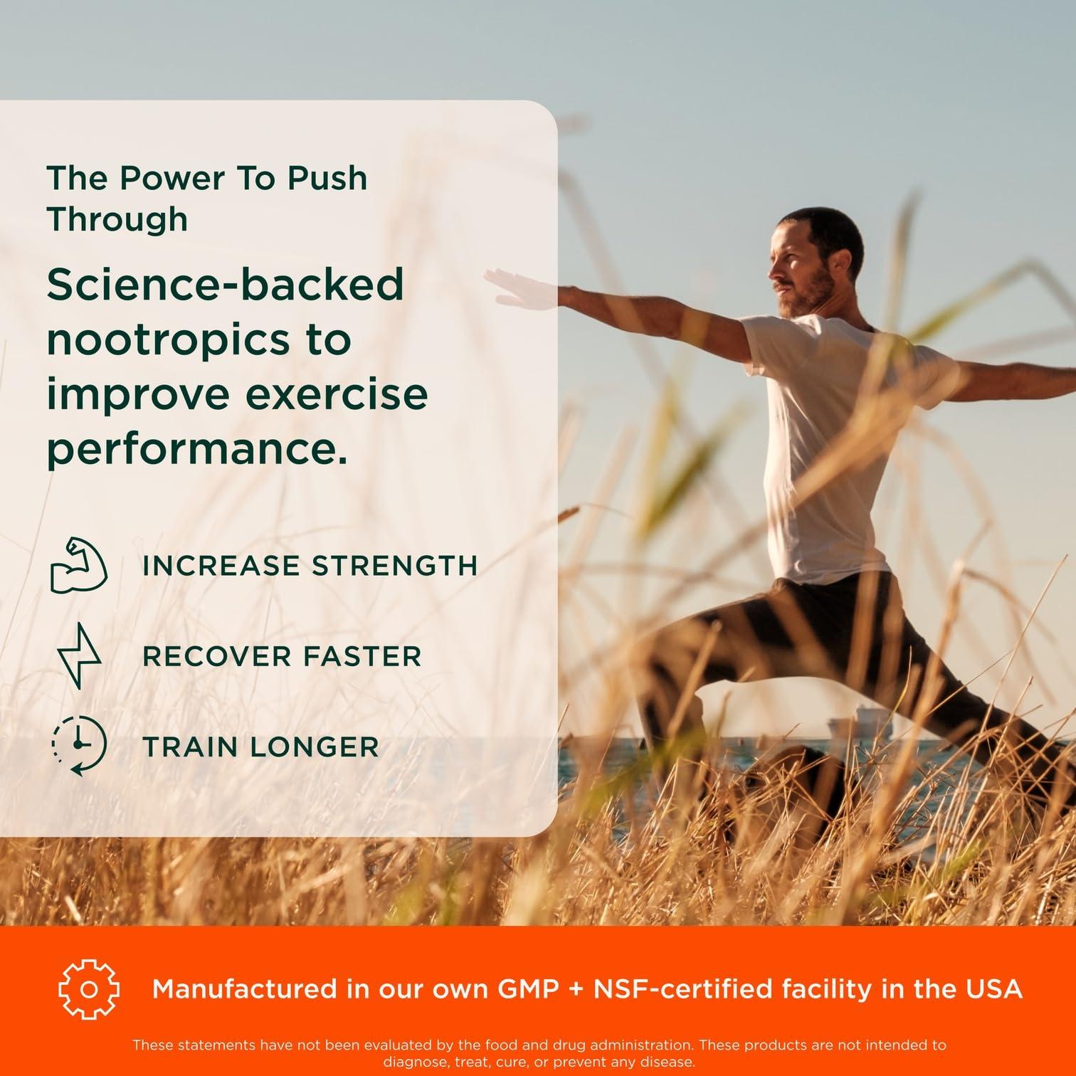 The Genius Brand Genius Energized Pre Workout Powder, Sour Cherry - Caffeine Free Pre-Workout Booster Supplement with Beta Alanine & Alpha GPC - No Artificial Sweetener or Dyes