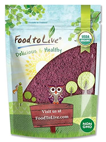 Food to Live Food to Live Organic Black Elderberry Powder, 12 Ounces – Non-GMO, Made from Raw Dried Berries, Unsulfured, Vegan, Bulk, Great for Baking, Smoothies, Yogurts, No Sulphites, Contains Maltodextrin