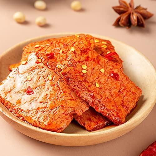 Genji food Genji Food Spicy Snack Barbecue Flavor 3.17 Ounce (Pack of 4) Chinese Snacks, Spicy Strip, Spicy Chili Crisp, Vegetarian Chili, Bean Curd Food And Snacks, Gmo Free, Gluten Free, Vegan, For Bedrooms, O