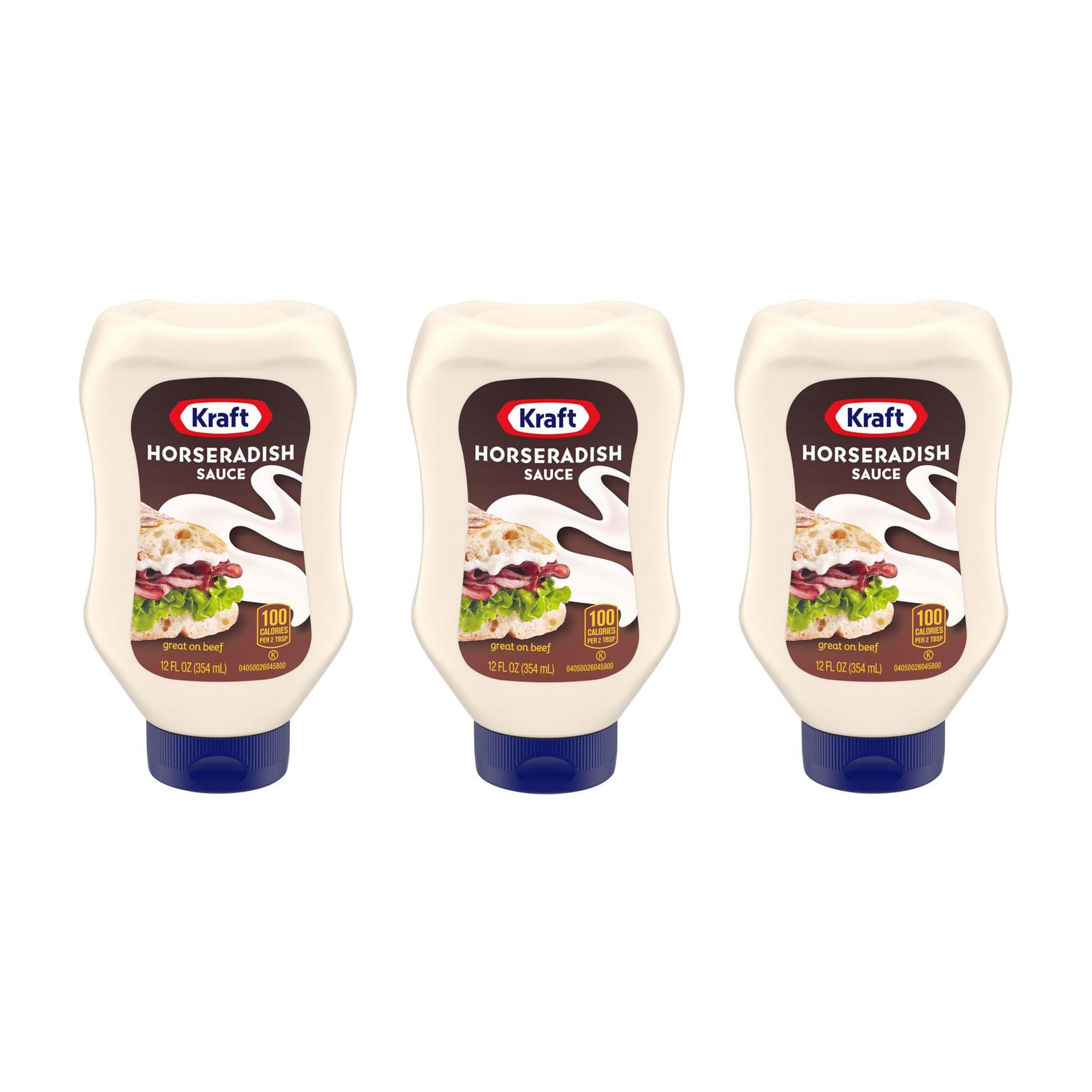 Kraft Kraft, Horseradish Sauce, 12oz Squeeze Bottle (Pack of 3)