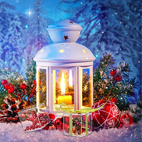 Lainrrew Clear Plastic Square Cube,15 Pack Small Acrylic Plastic Storage Box with Lids Transparent Clear Square Containers Display Boxes Gift Box with Glitter Ribbon for Candy Pill Jewelry Christmas (1.8 Inche