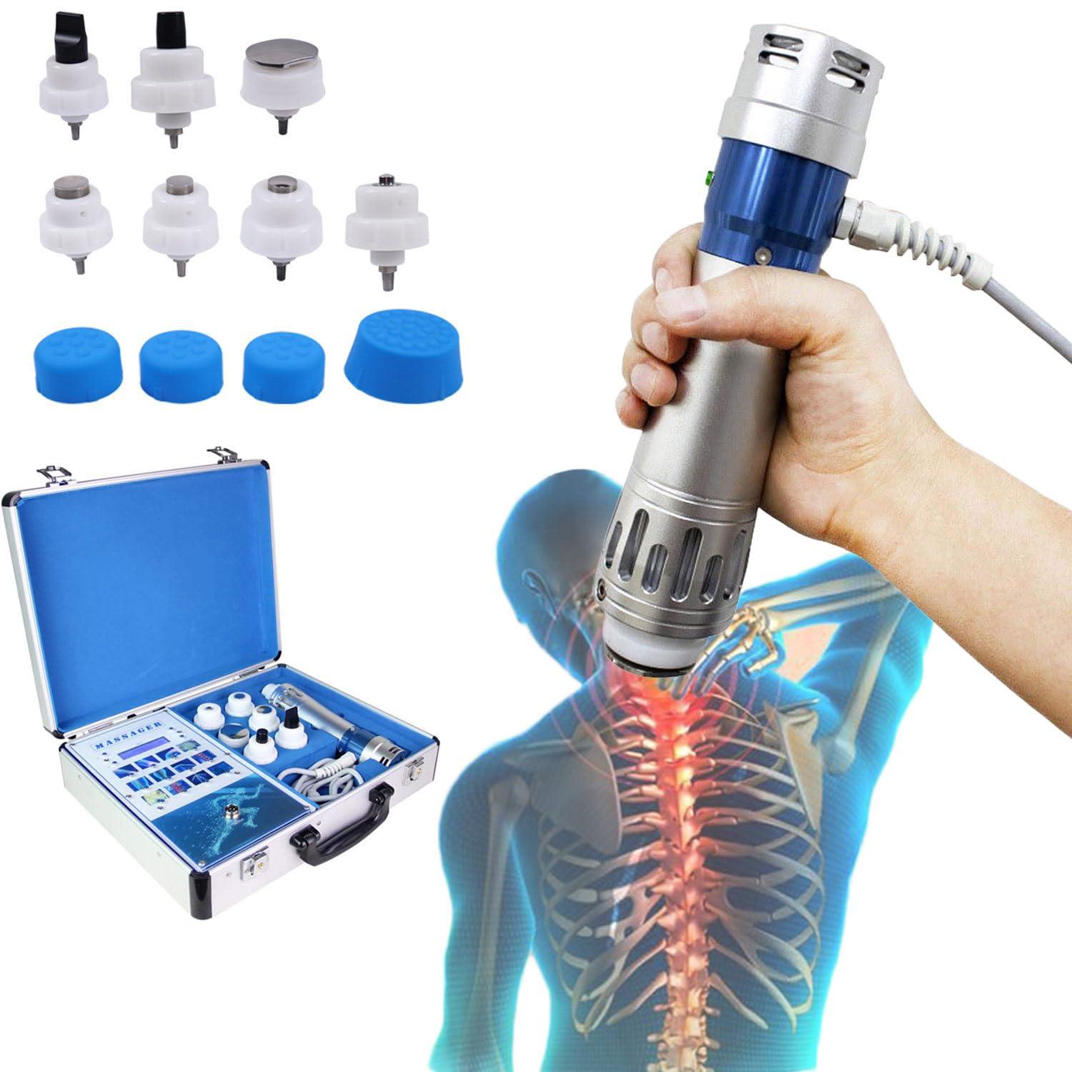 DAZULI DAZULI Shockwave Therapy Machine, Effective Electromagnetic Extracorporeal E-D Shock Wave Therapy Machine Pain Relief Body Massager Muscle Relax Massage Gun with 7 Massage Heads,220V