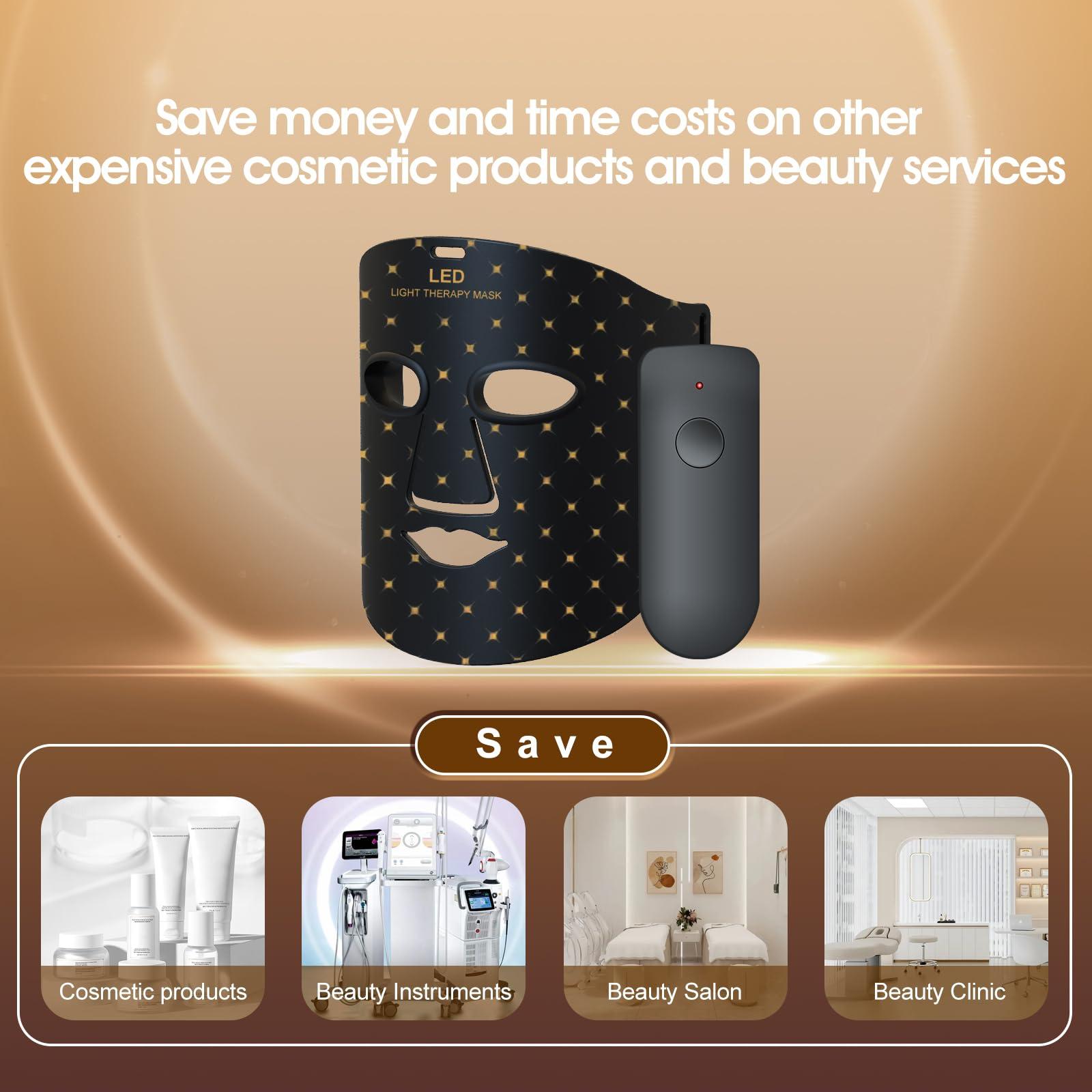 Aymeyly Ultra-Light Weight Red Light Therapy Mask, High Irradiance Red Light Therapy for Face, Comfortable Red Light Mask for Home Use