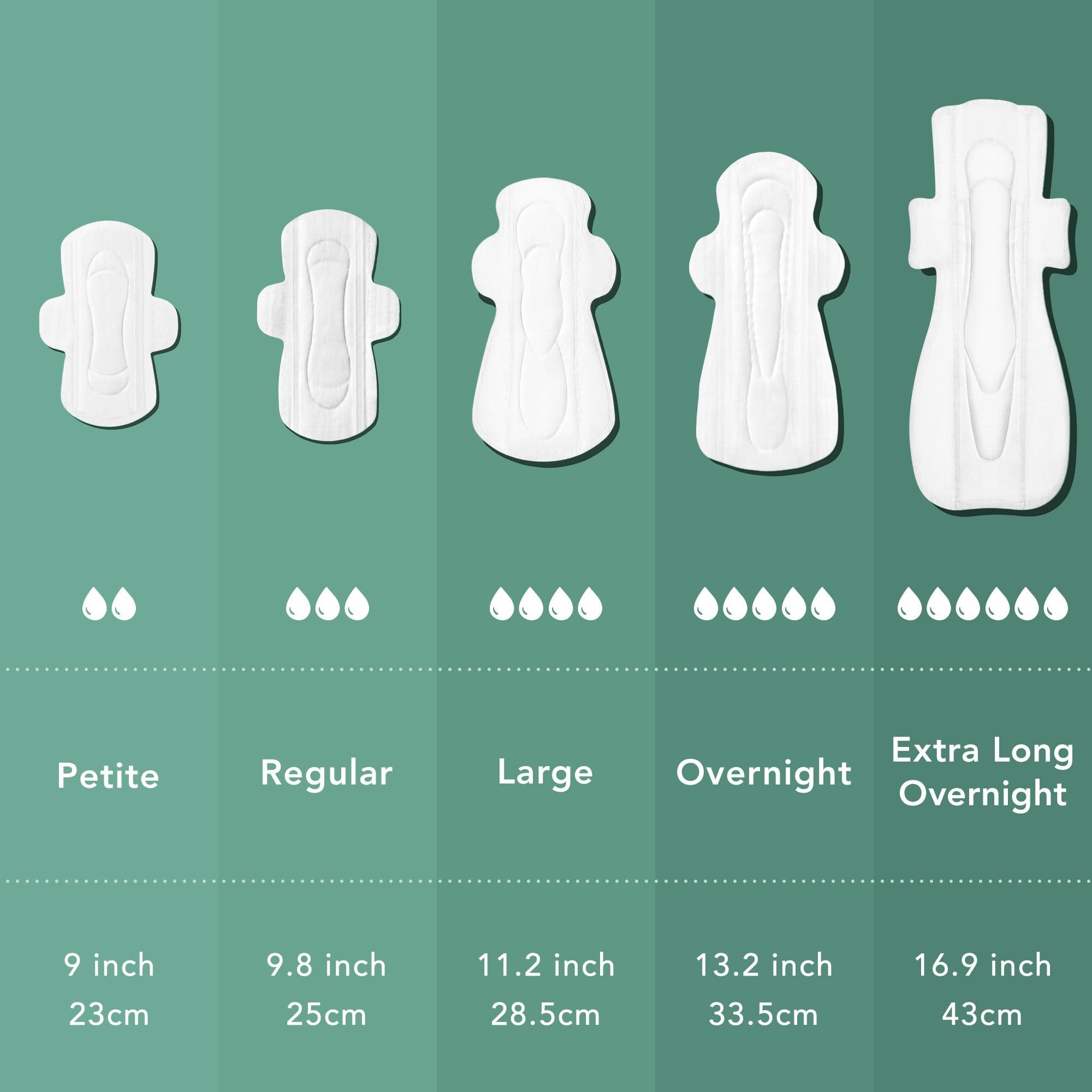 Rael Rael Pads for Women, Organic Cotton Cover - Ultimate Absorbency, Feminine Care, Ultra Thin, Sanitary Napkins with Wings, Unscented (Extra Long Overnight, 12 Count)