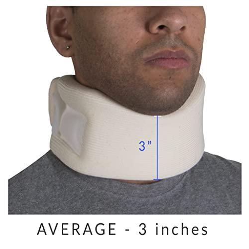 OTC OTC Cervical Collar, Soft Contour Foam, Neck Support Brace, White Average 3\" Depth, Large (Pack of 2)
