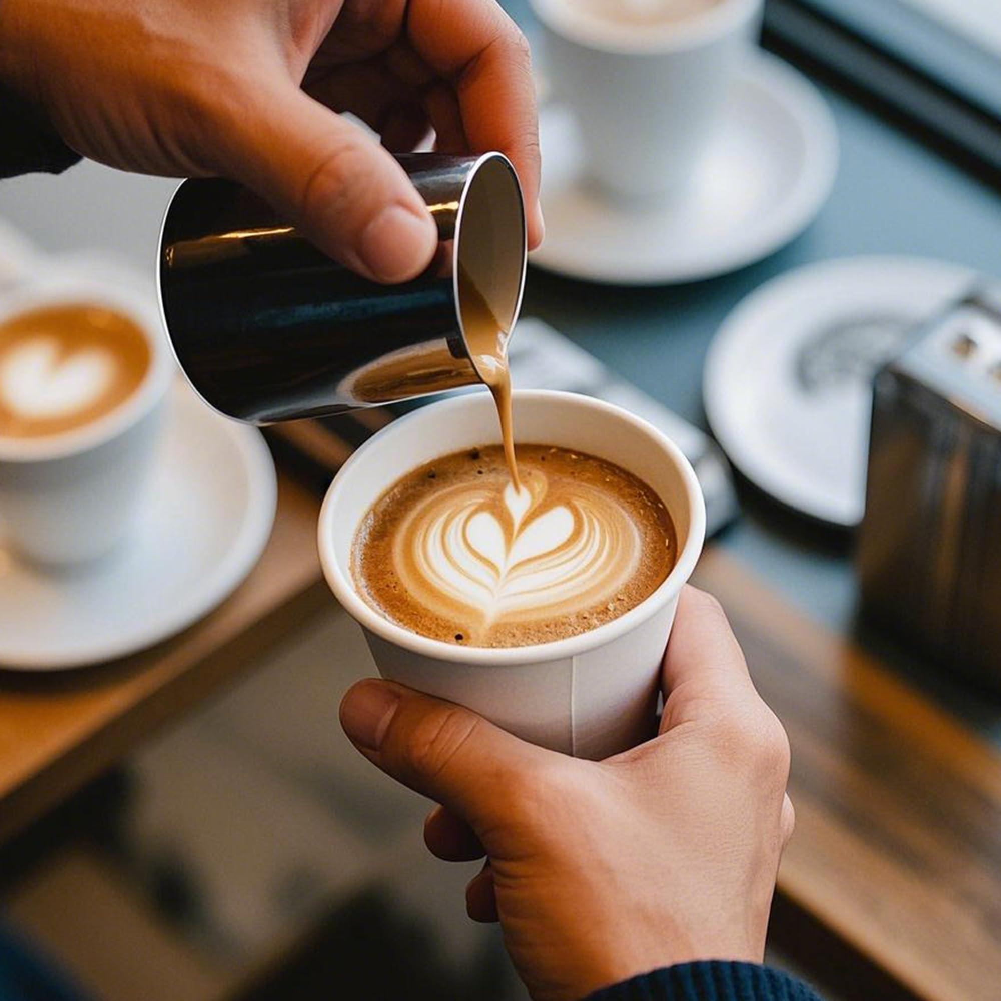 METAPRINT METAPRINT 12 oz Disposable Paper Coffee Cups [300 Pack], White Hot Coffee Cups, Paper Coffee Cups 12 oz, Thickened Design for Cafes, Bistros, Parties, and Events