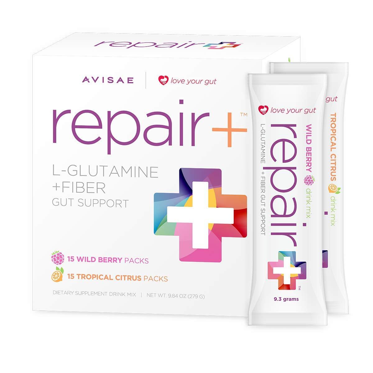 AVISAE Avisae Repair+ l-glutamine + Fiber_30 Stick Packs_Love Your Gut! Avisae OptimALL Nutrition Repair+ l-glutamine + Fiber Drink