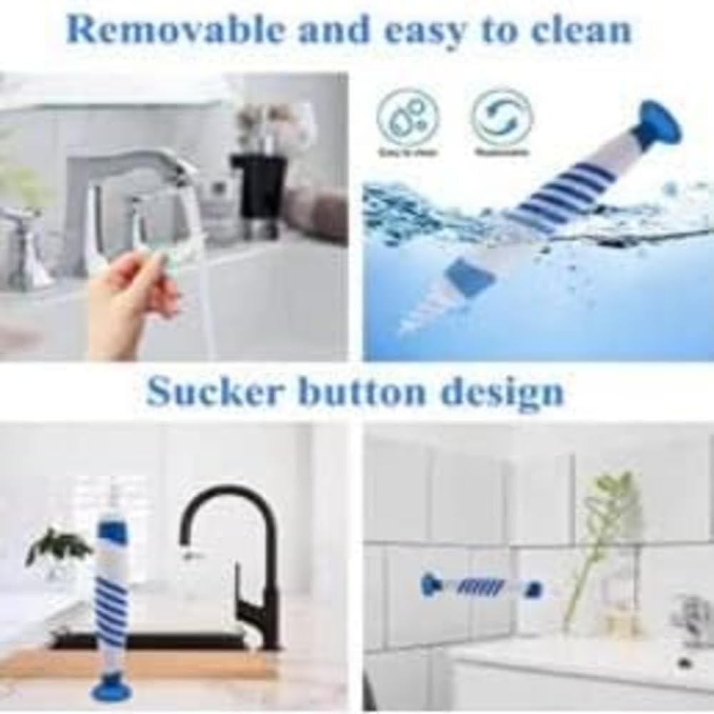 Generic Generic Ear cleaner,Q grip suction cup ear cleaner,spiral Q twist wax,ear wax removal kit,with 16 washable replacement silicone earplugs,suitable for home use. (Blue), Small