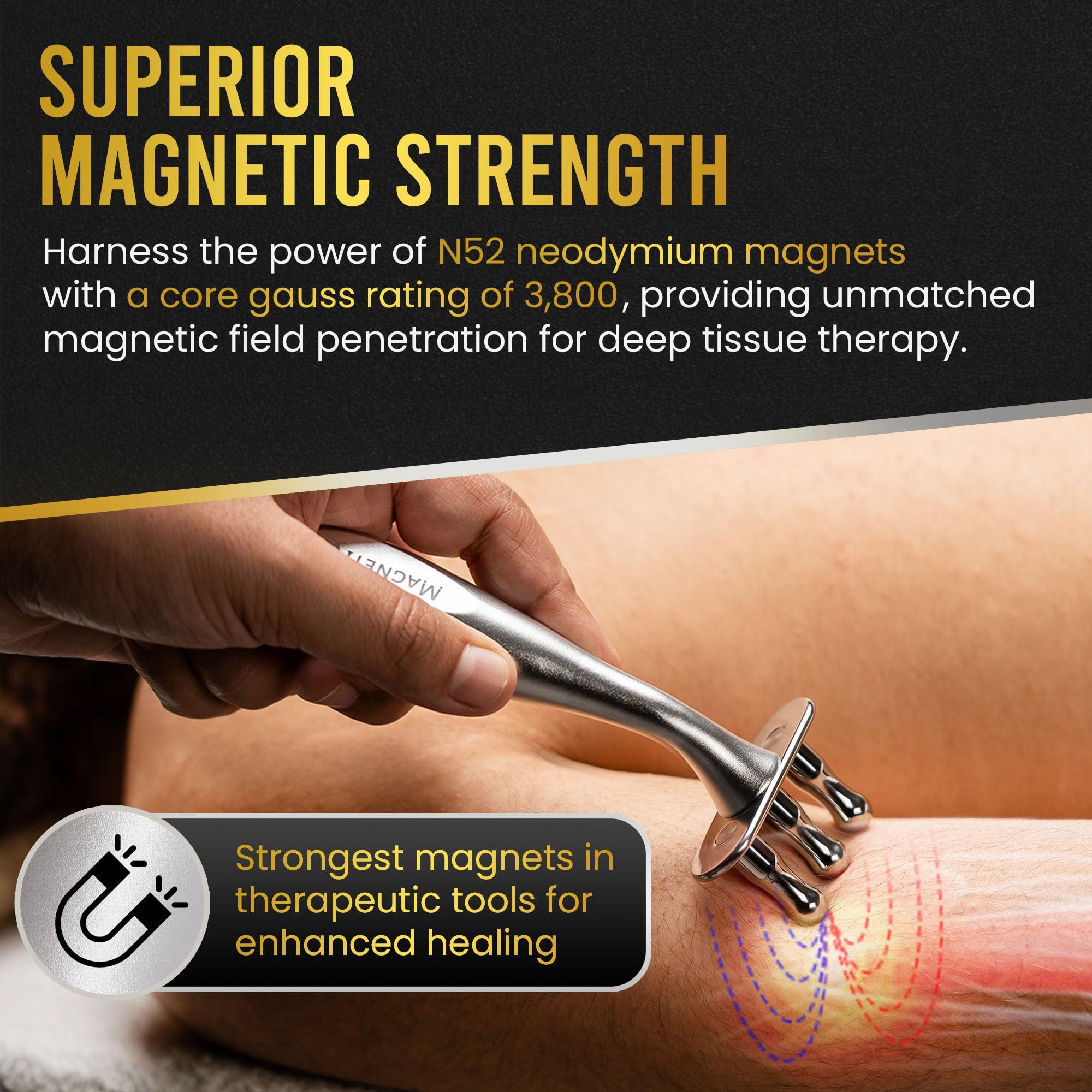 MagnetRX MagnetRX Magnetic Therapy Massage Fork Multi-Functional Magnetotherapy Pen for Emotion Code Magnets, Meridian Massage Tool & Body Healing Magnets Magnetoterapia Fisioterapia Portatil Aparatos