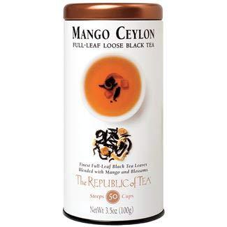 The Republic of Tea The Republic of Tea Black Full-Leaf Loose Tea (Mango Ceylon Black, 3.5 oz Refill Bag)