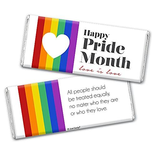 Just Candy 24ct Gay Pride Candy Giveaways Candy Chocolate Bars (24 Pack)