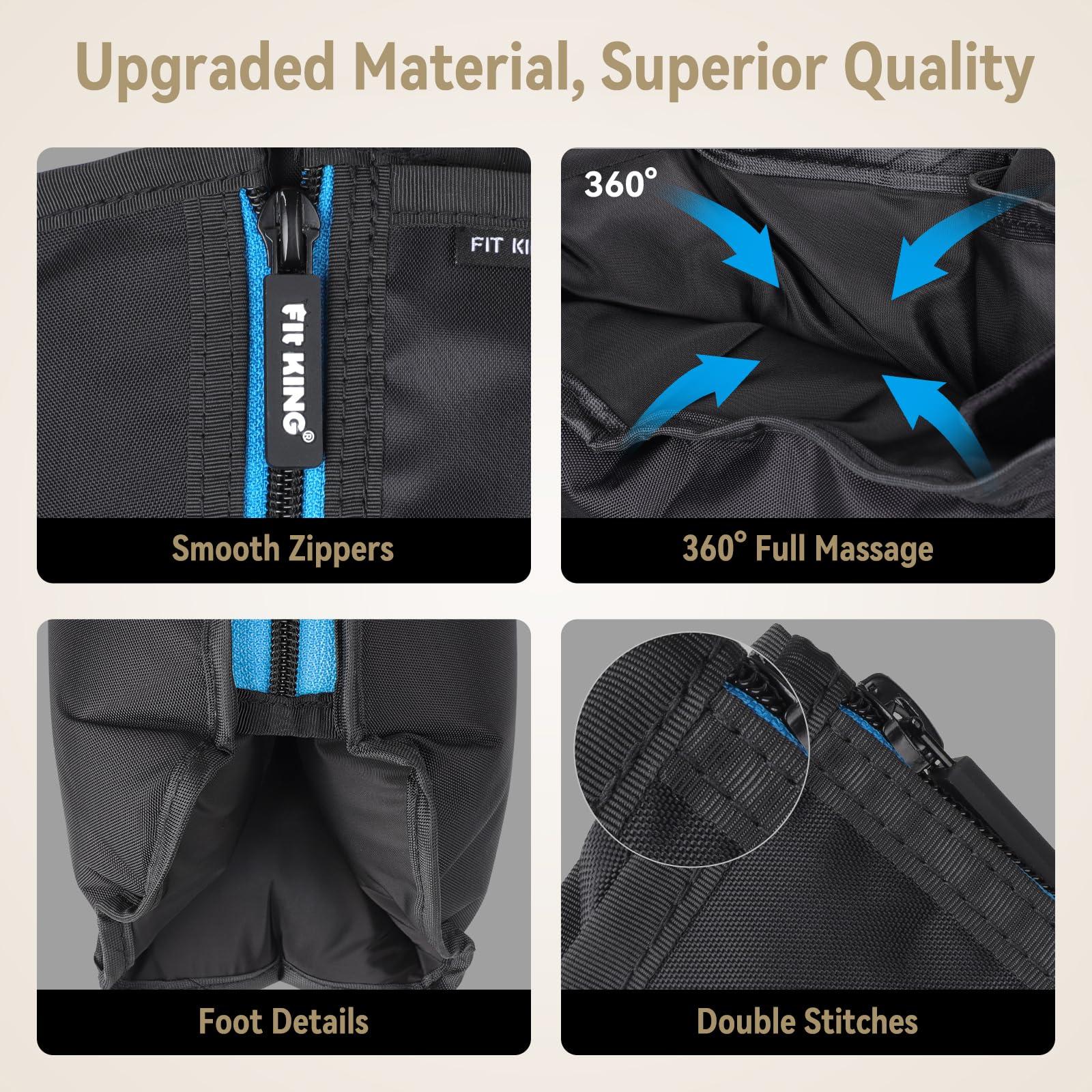 FIT KING FIT KING Leg Massager with Heat - Upgraded Leg Compression Massager for Circulation and Pain Relief, FSA HSA Approved Compression Boot Foot Calf Massager for Edema, Relax Recover - Gift for Dad Mom