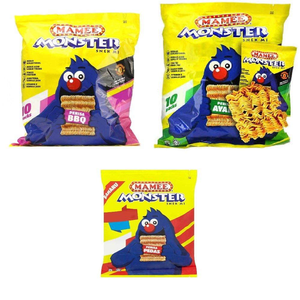Mamee Monster Mamee Monster Chicken & Spicy or BBQ Snack Noodles 25g