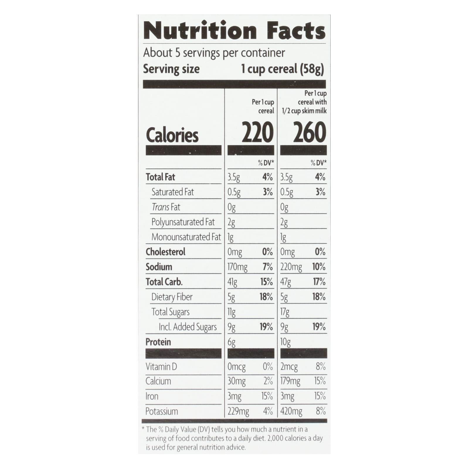 Nature's Path Nature's Path Organic Flax Plus Red Berry Crunch Cereal, 10.6 Ounce (Pack of 6), Non-GMO, 25g Whole Grains, with Omega-3 Rich Flax Seeds