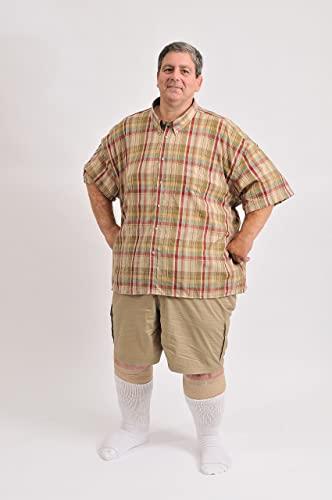 Extra-Wide Sock Company Extra Wide Medical Mid Calf Crew (Pack of 3), Diabetic Socks, Made in USA, for Men and Women (Large, Black)