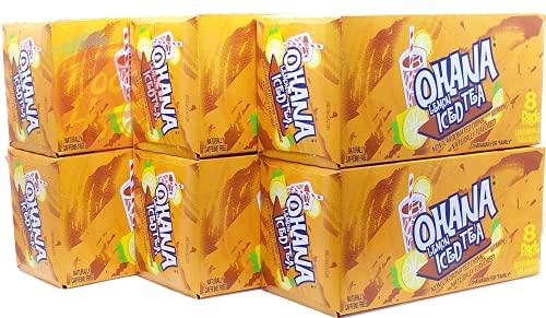 Faygo Ohana! lemon iced tea, non carbonated, caffeine free, 12-fluid ounce cans, 8 cans in box (6)