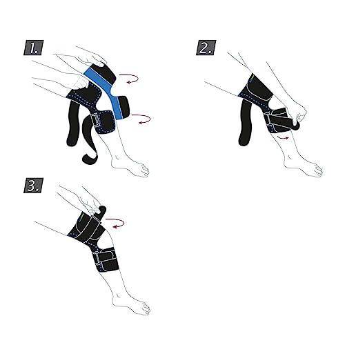 Actimove Actimove Sports Edition Knee Brace Wrap Around, Polycentric Hinges, Condyle Pads | Left & Right Compatible Knee Support for Meniscus Tear, Pain, ACL, MCL, Injury Recovery| Men & Women, Black, X-Large