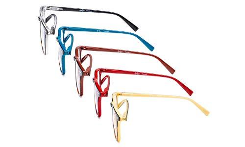 Eyekepper Eyekepper Reading Glasses 5 Pack Mixed Color Vintage Readers Men Women +3.50