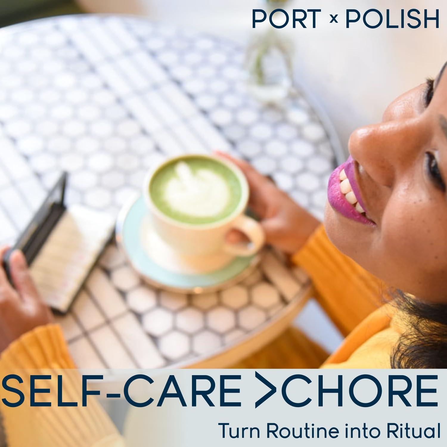 PORT X POLISH PORT X POLISH Designer Weekly Pill Box Organizer (Single 1X Daily, Lilac) | Compact, Stylish 7-Day Vitamin Supplement Case | Cute Portable Mini Travel Medicine Carrier | BPA-Free Pillbox Caddy