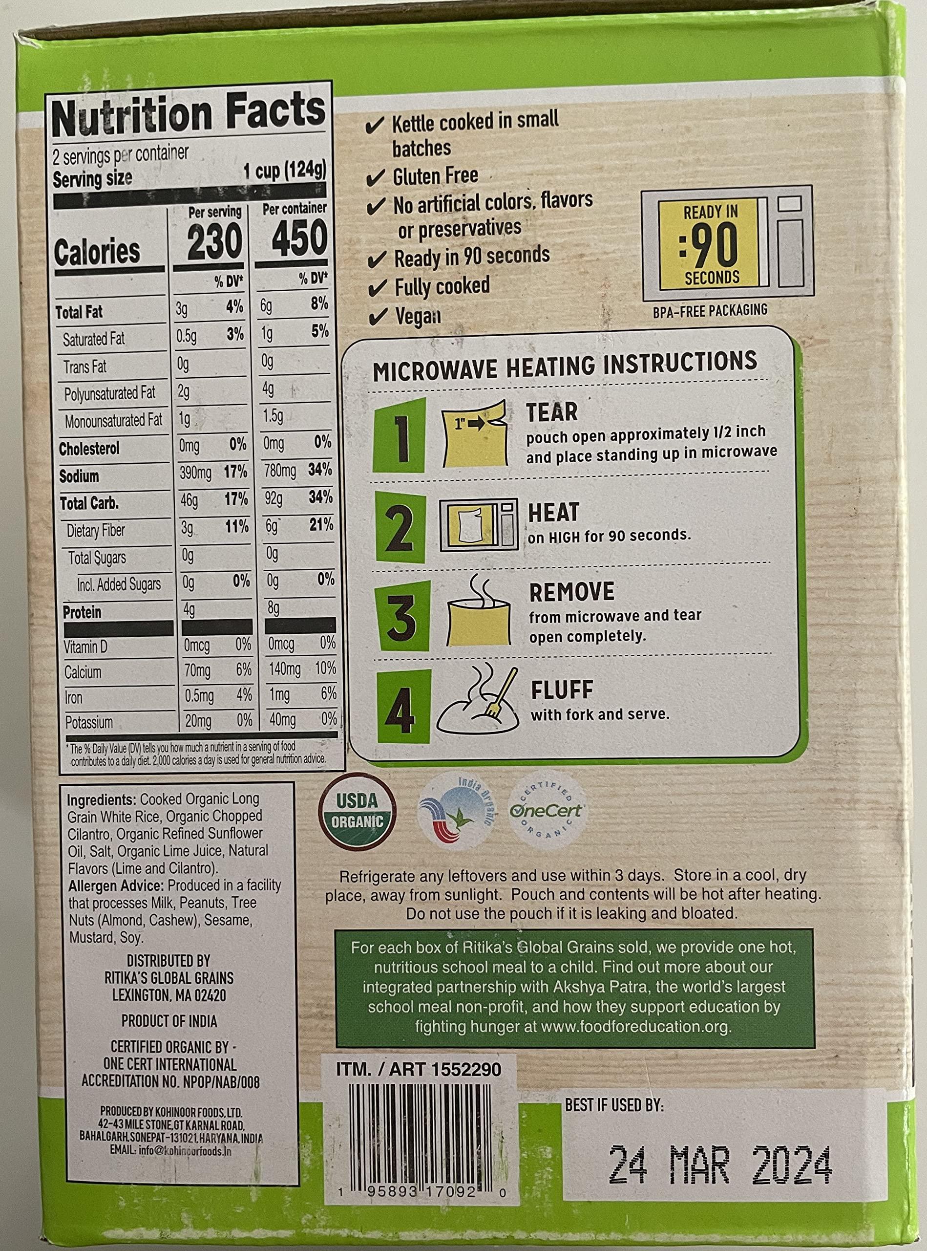 Rikita's Global Grains Ritikas Global Grains Organic Cilantro Lime Rice