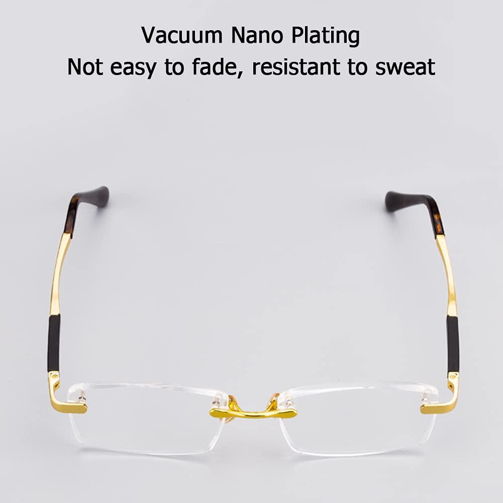 NWB NWB Rimless Reading Glasses Blue Light Blocking for Men,Crystal Clear Lens,Metal Frame Spring Hinges Readers Anti Glare