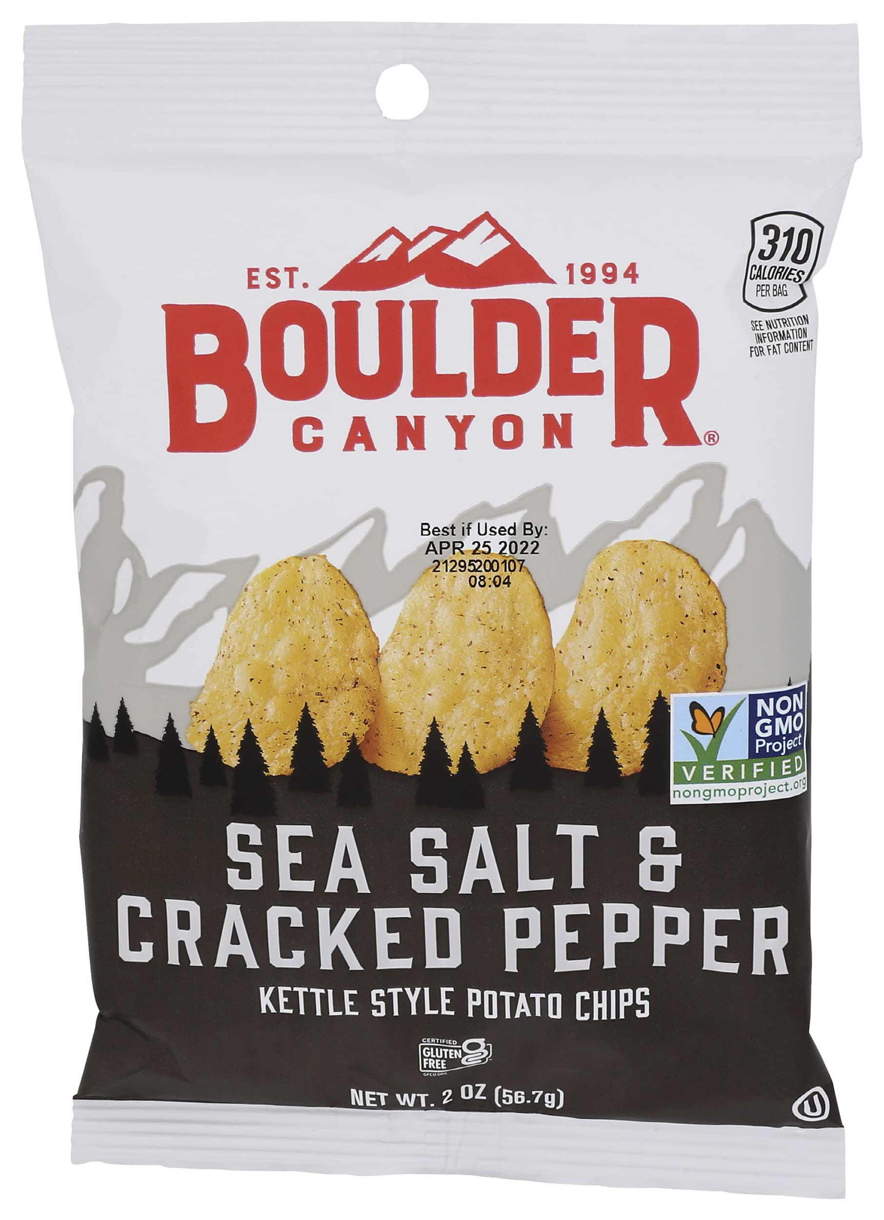 Boulder Canyon Boulder Canyon Sea Salt & Cracked Pepper Kettle Chips, 2 OZ