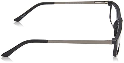 Foster Grant Foster Grant Men's Kramer e.Readers Reading Glasses Rectangular Blue Light Filtering, Matte Black/Transparent, 51 mm + 3.25, (1015714-325.COM)